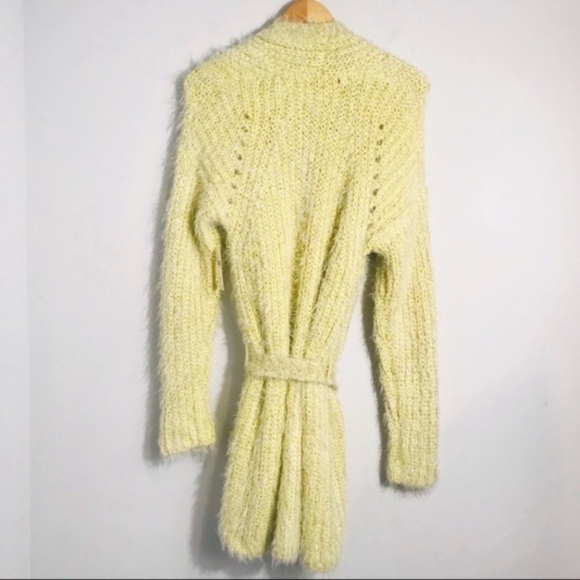 ANTHROPOLOGIE Larkin Shimmer Cardigan Yellow - Picture 8 of 14